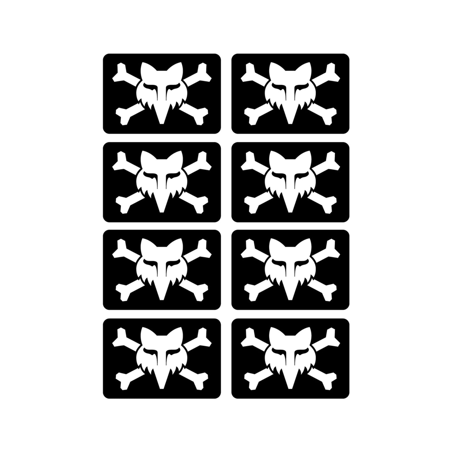 Fox Head Victory Logo Sticker Pack-One Size-Black-BRINK