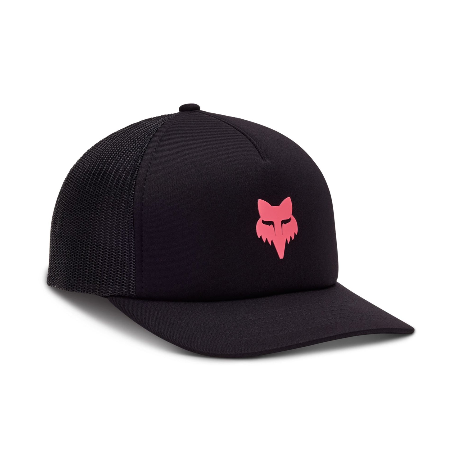 Fox Head Womens Boundary Trucker Hat-One Size-Black / Pink-BRINK