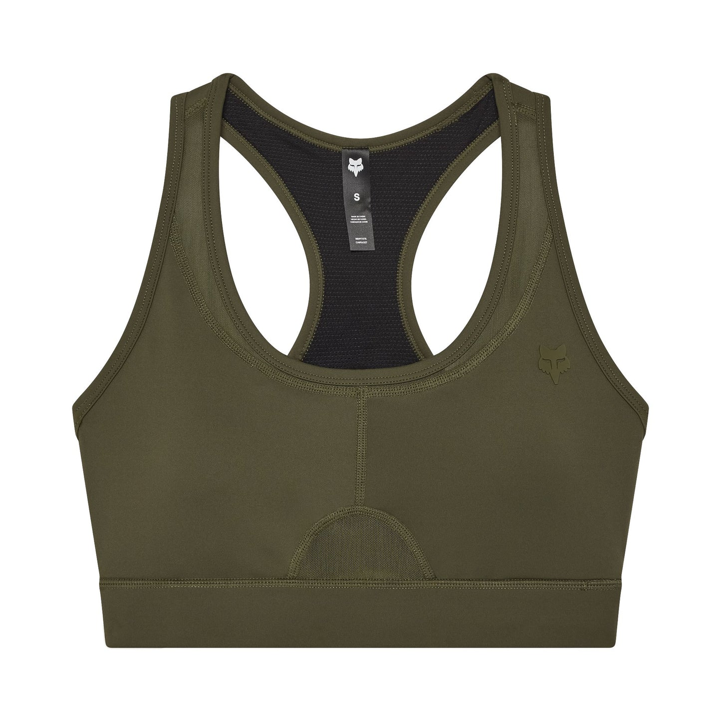 Fox Head Womens Motive Sports Bra-XS-Olive Green-BRINK