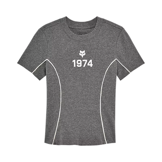 Fox Head Womens Moto-X Fitted Tee 2026-XS-Heather Graphite-BRINK