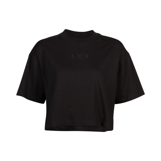 Fox Head Womens Wordmark Premium Crop Tee 2026-XS-Black-BRINK