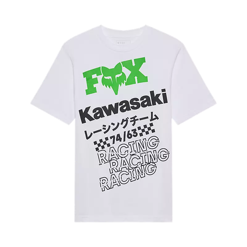 Fox Head Youth Kawasaki Tee-YS-Matte White-BRINK
