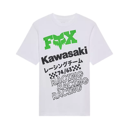 Fox Head Youth Kawasaki Tee-YS-Matte White-BRINK