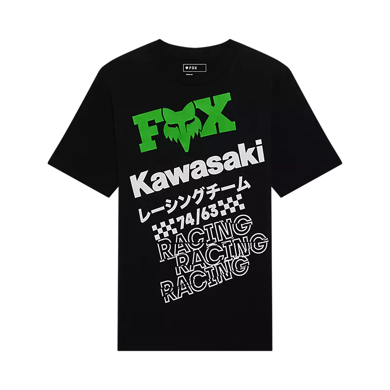 Fox Head Youth Kawasaki Tee-YS-Ultra Black-BRINK