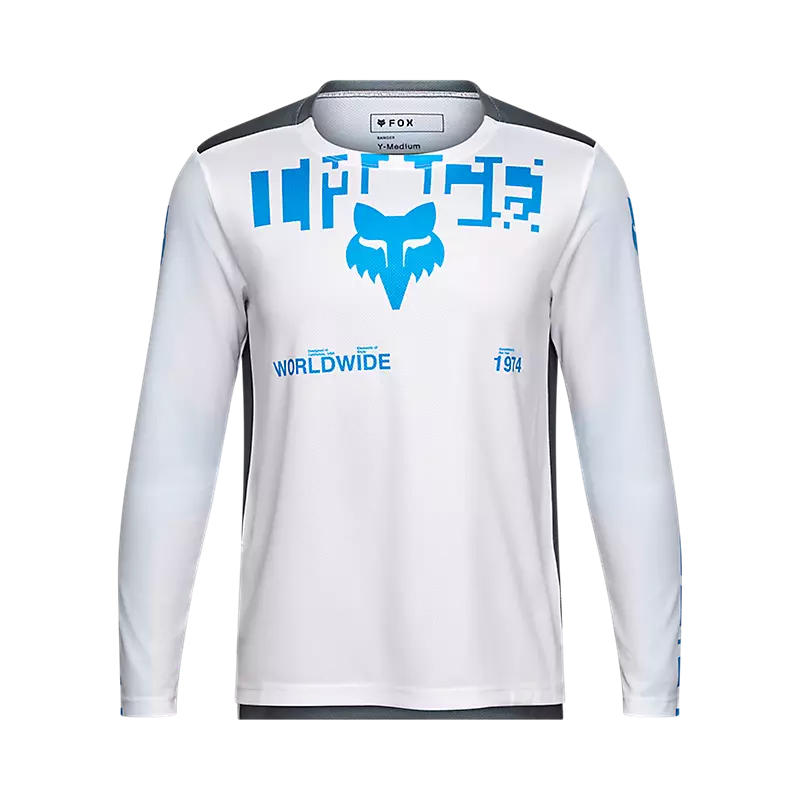 Fox Head Youth Ranger LS Jersey 2025-YS-Digi Image White-BRINK