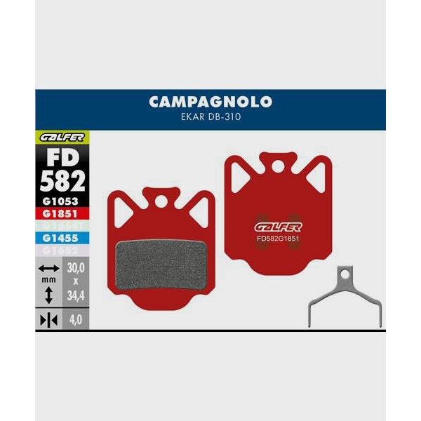 Galfer Advanced Disc Brake Pads-Campagnolo Ekar-Steel-BRINK