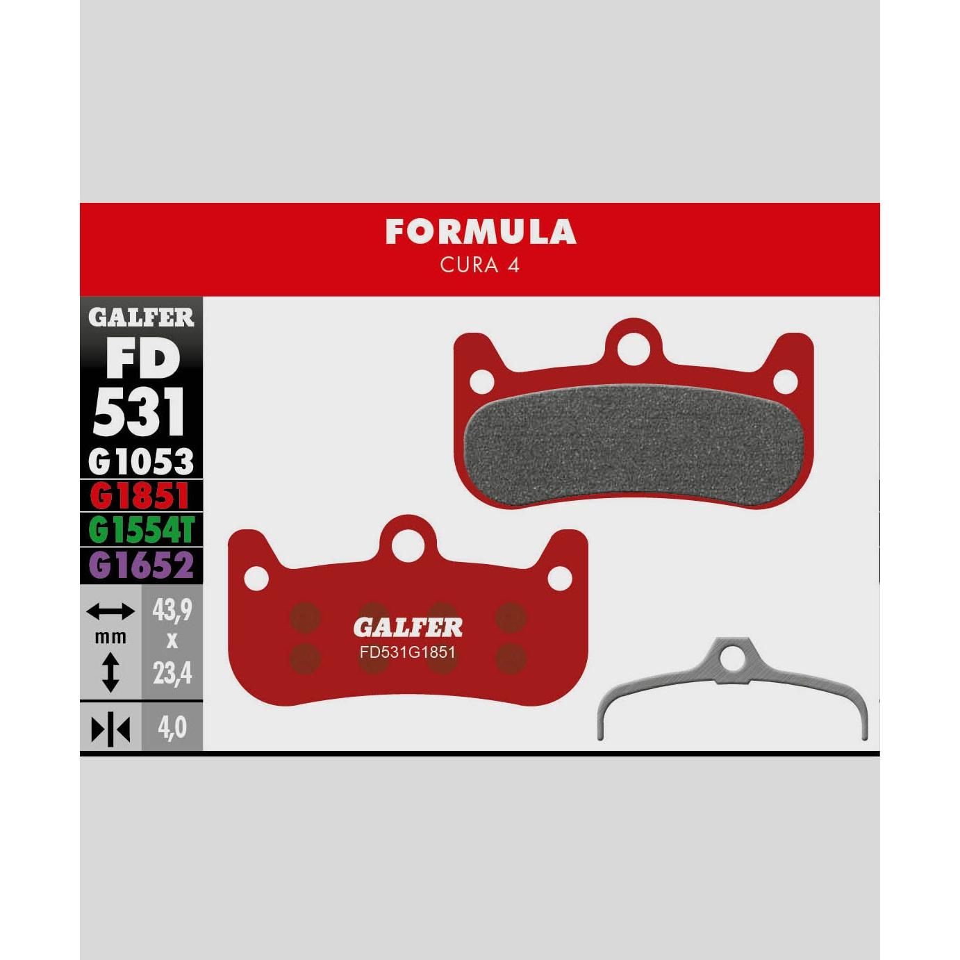 Galfer Advanced Disc Brake Pads-Formula Cura 4-Steel-BRINK