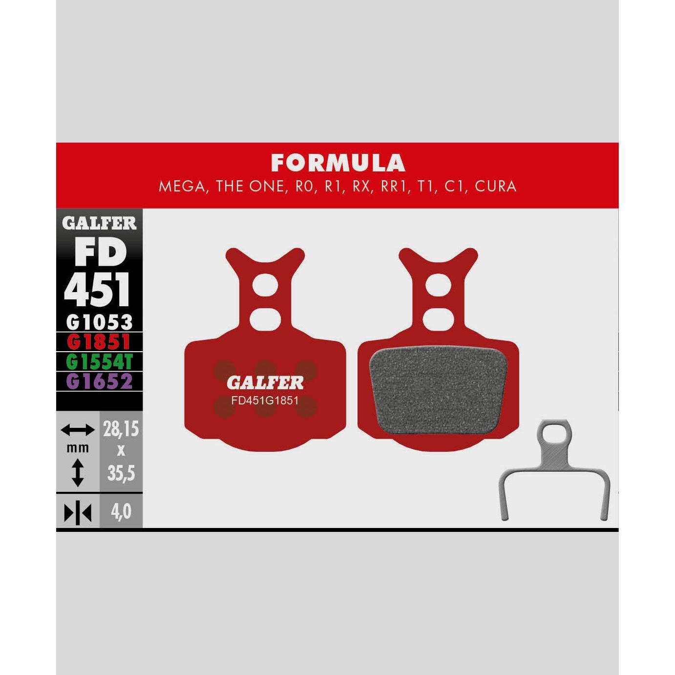 Galfer Advanced Disc Brake Pads-Formula Mega / The One / R1 / R0 / RX /-Steel-BRINK