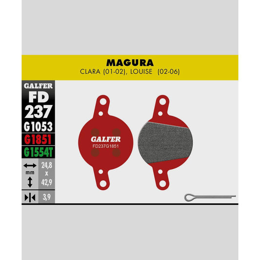 Galfer Advanced Disc Brake Pads-Magura Clara (01-02) / Louise (02-06)-Steel-BRINK