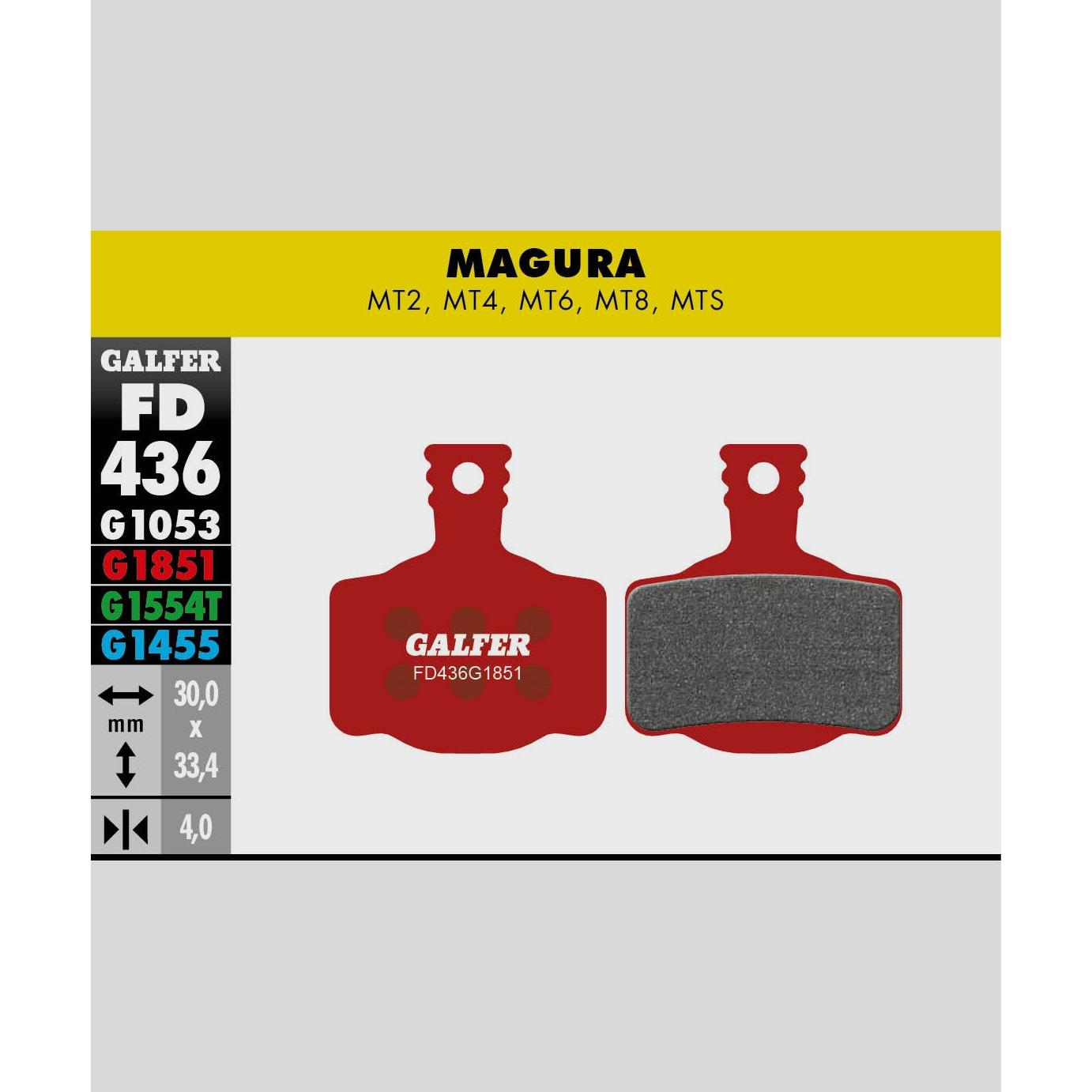 Galfer Advanced Disc Brake Pads-Magura MT2 / MT4 / MT6 / MT8-Steel-BRINK