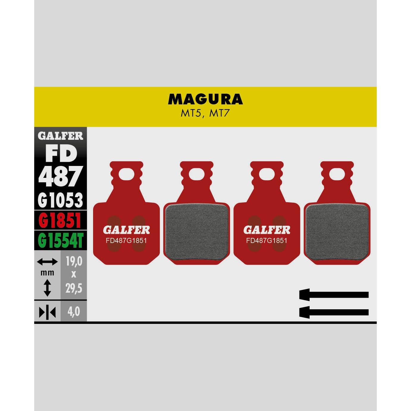 Galfer Advanced Disc Brake Pads-Magura MT5 / MT7-Steel-BRINK
