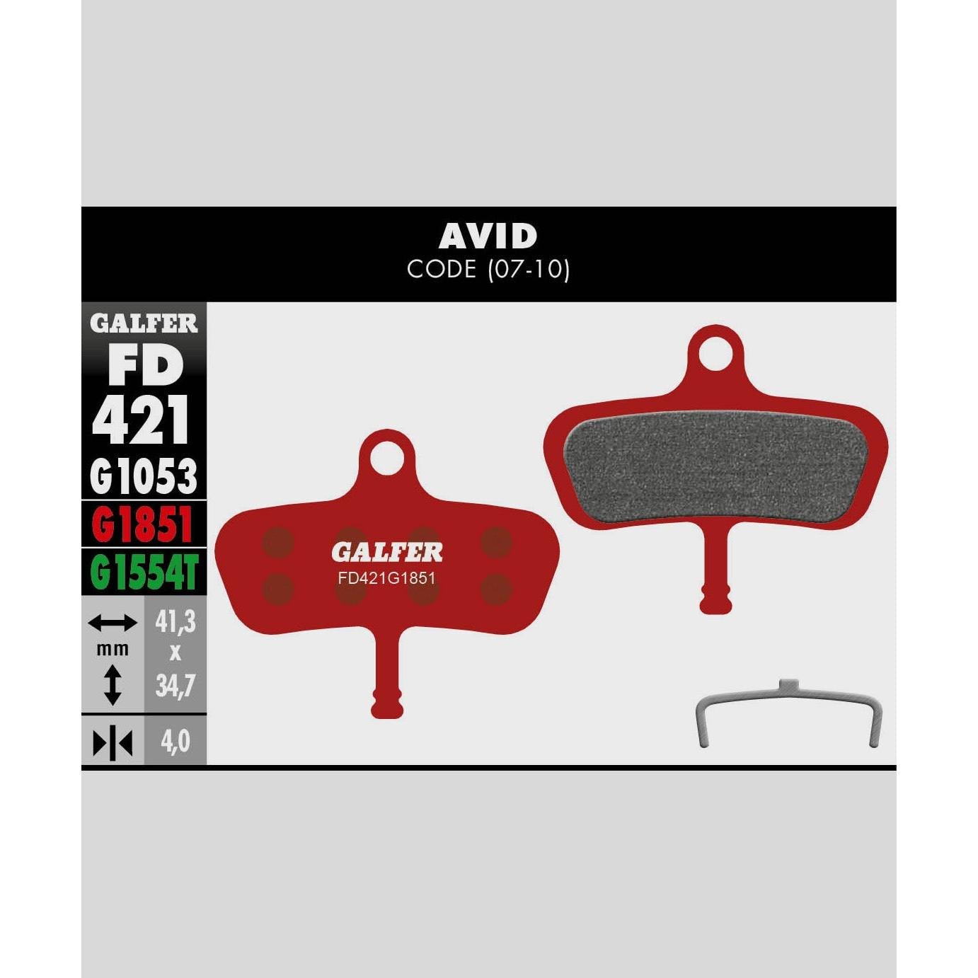 Galfer Advanced Disc Brake Pads-SRAM Code (2007-2010 )-Steel-BRINK