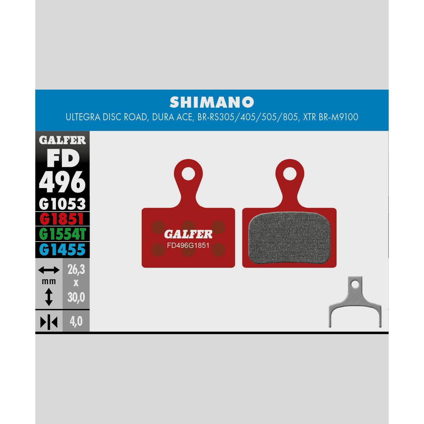 Galfer Advanced Disc Brake Pads-Shimano Ultegra / Dura Ace / XTR M9100-Steel-BRINK