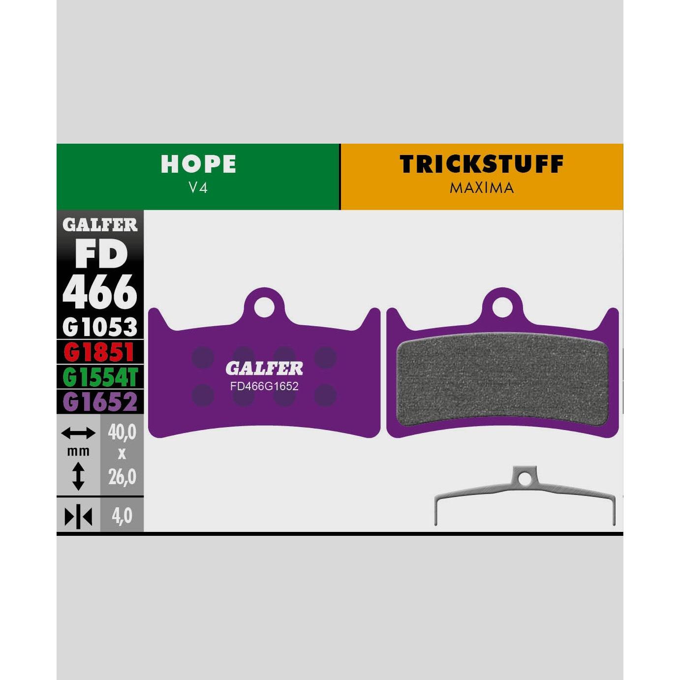 Galfer E-Bike Disc Brake Pads-Hope V4, Trickstuff Maxima-Steel-BRINK