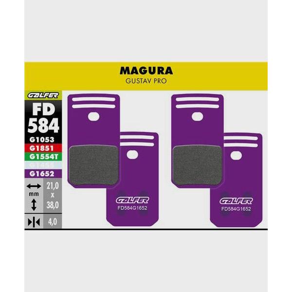 Galfer E-Bike Disc Brake Pads-Magura Gustav Pro-Steel-BRINK