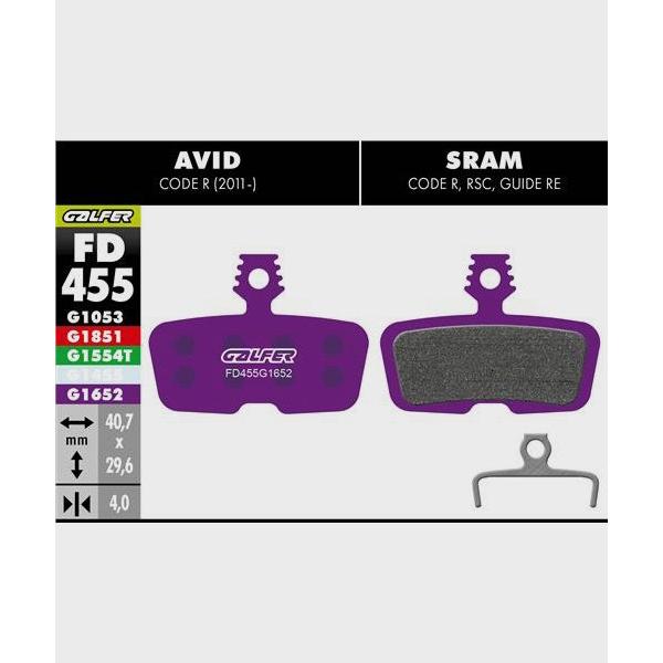 Galfer E-Bike Disc Brake Pads-SRAM Large Code-Steel-BRINK