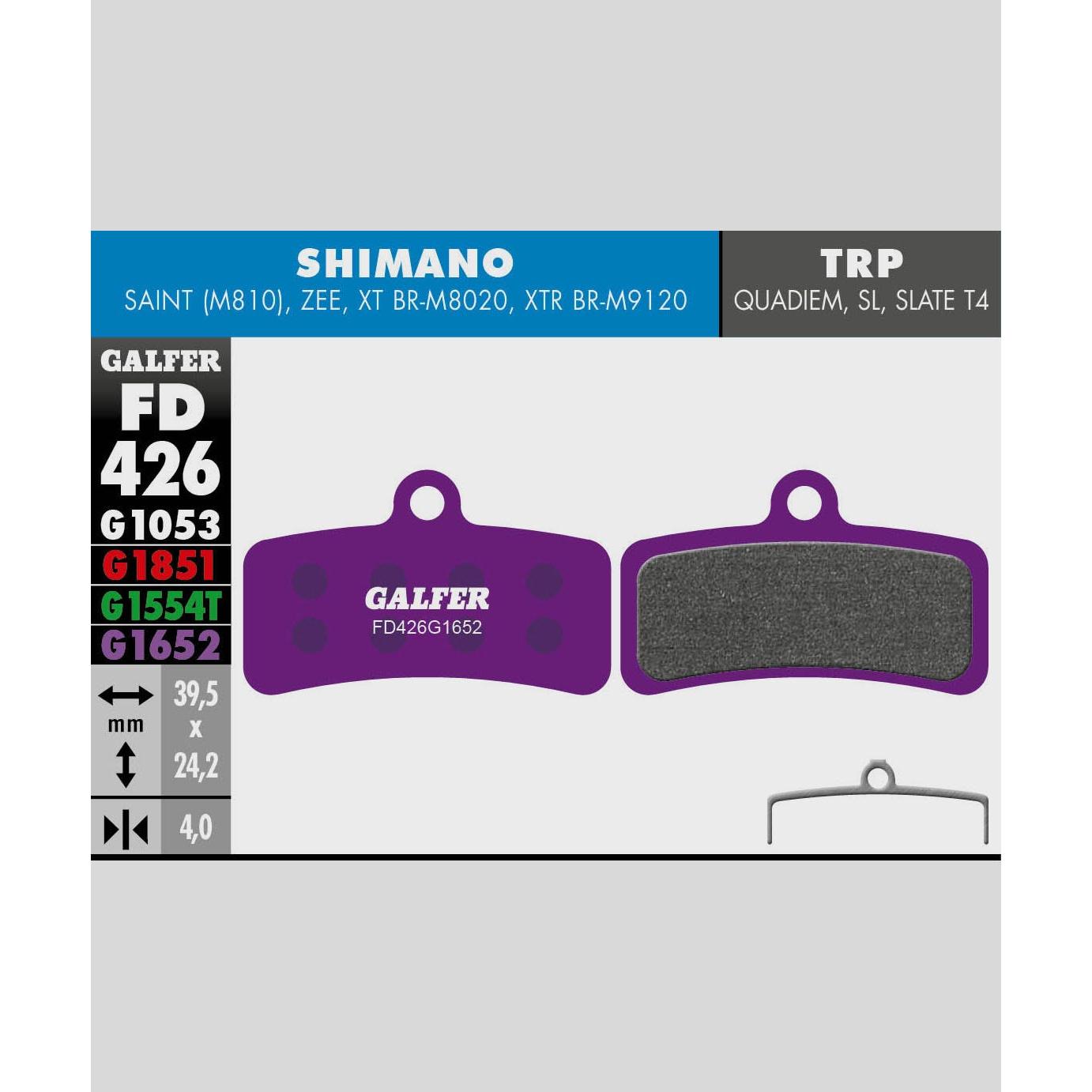Galfer E-Bike Disc Brake Pads-Shimano Saint / Zee, TRP DHR / Quadiem / Sla-Steel-BRINK