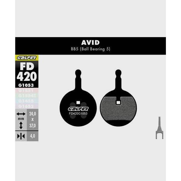 Galfer Performance Disc Brake Pads-Avid BB5-Steel-BRINK