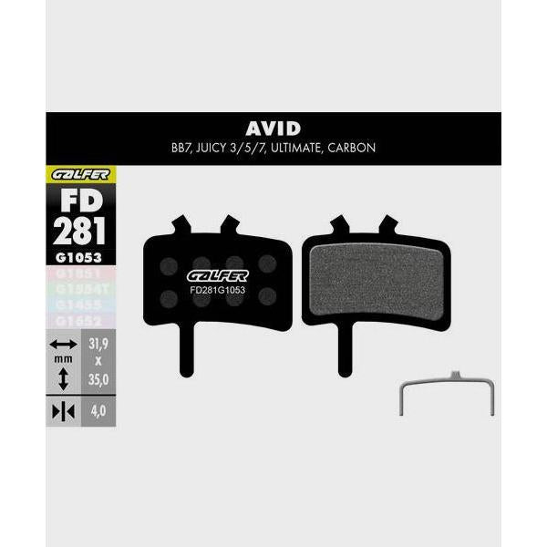 Galfer Performance Disc Brake Pads-Avid Juicy / BB7 / Ultimate / Carbon-Steel-BRINK