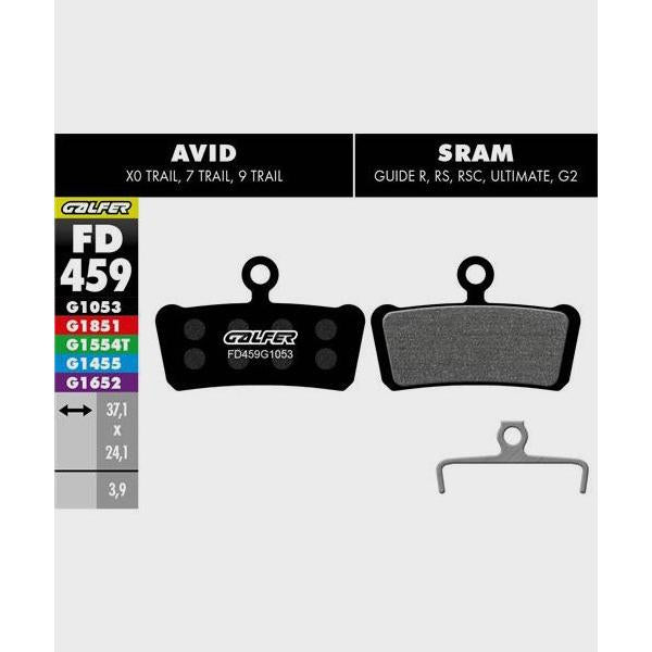 Galfer Performance Disc Brake Pads - Bulk 30 Sets-SRAM Medium Guide G2-Steel-BRINK