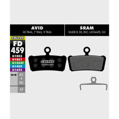 Galfer Performance Disc Brake Pads - Bulk 30 Sets-SRAM Medium Guide G2-Steel-BRINK