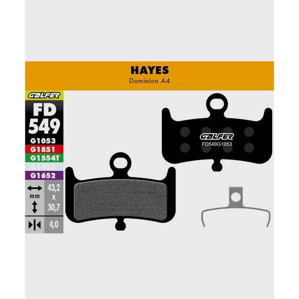 Galfer Performance Disc Brake Pads-Hayes Dominion A4-Steel-BRINK