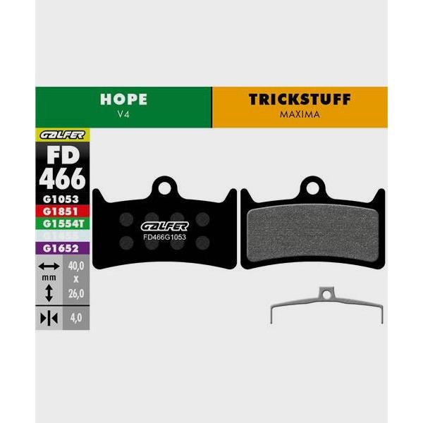 Galfer Performance Disc Brake Pads-Hope V4, Trickstuff Maxima-Steel-BRINK