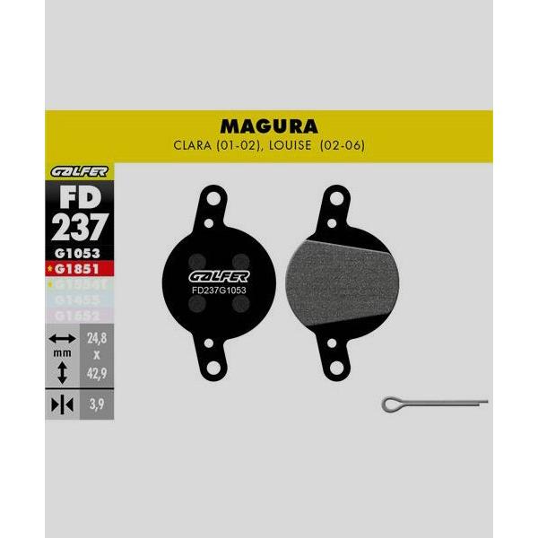 Galfer Performance Disc Brake Pads-Magura Clara (01-02) / Louise (02-06)-Steel-BRINK