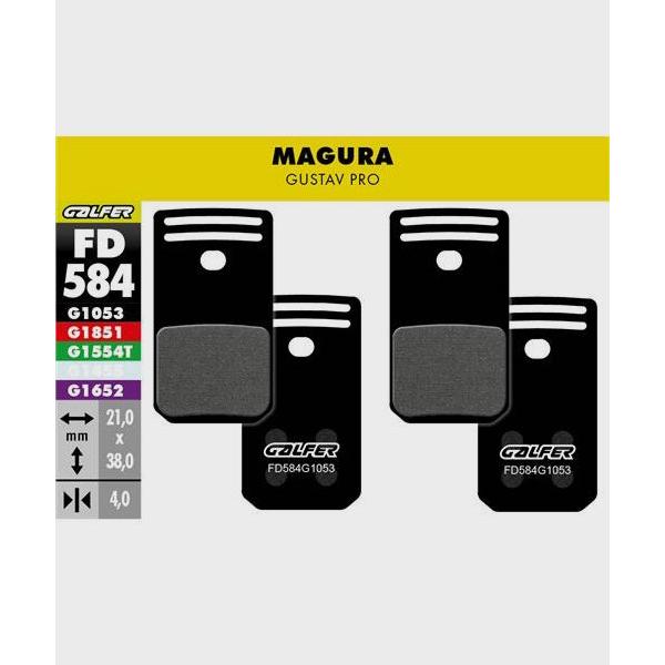 Galfer Performance Disc Brake Pads-Magura Gustav Pro-Steel-BRINK