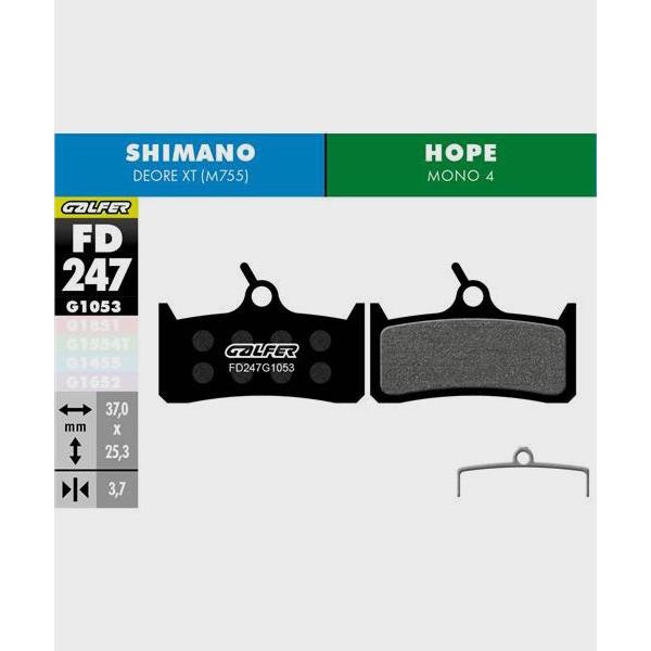 Galfer Performance Disc Brake Pads-Shimano Deore XT, Hope Mono 4-Steel-BRINK