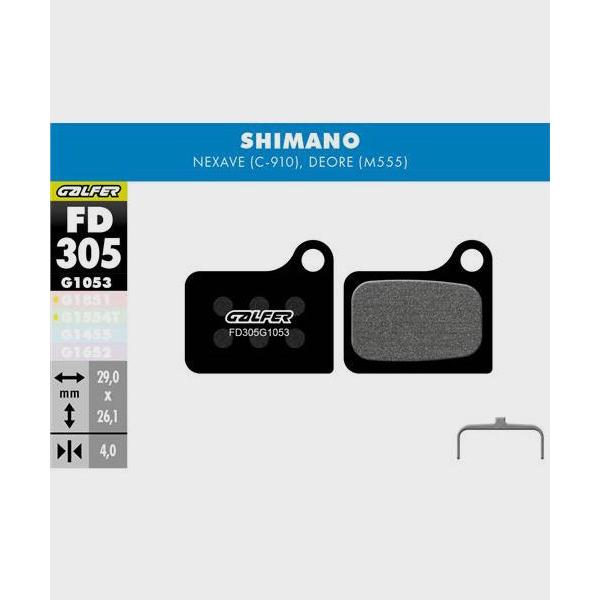 Galfer Performance Disc Brake Pads-Shimano Nexave / Deore-Steel-BRINK