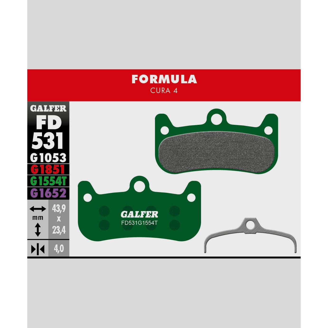 Galfer Pro Disc Brake Pads-Formula Cura 4-Steel-BRINK