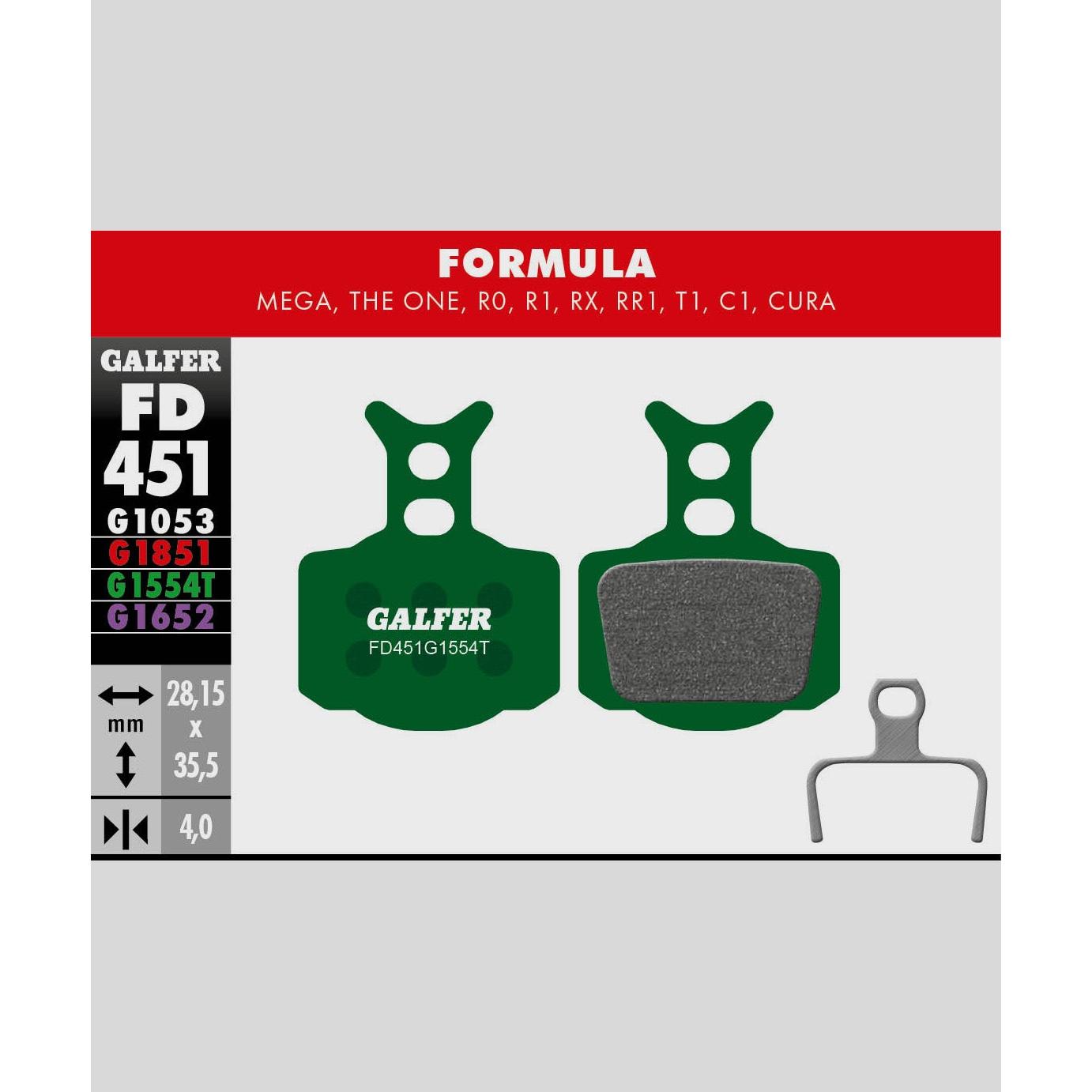 Galfer Pro Disc Brake Pads-Formula Mega / The One / R1 / R0 / RX / CURA-Steel-BRINK