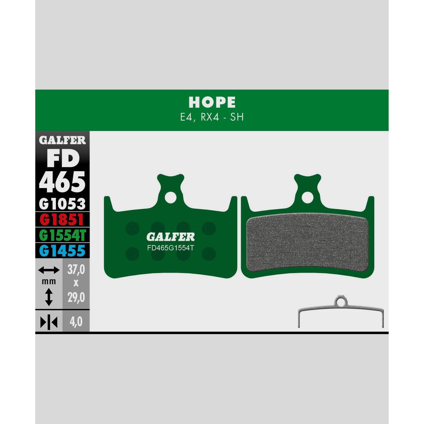 Galfer Pro Disc Brake Pads-Hope E4-Steel-BRINK