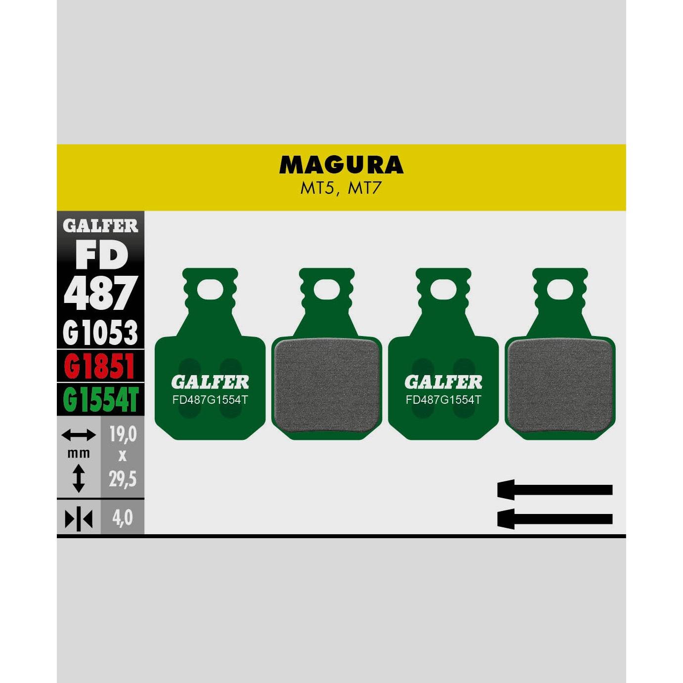 Galfer Pro Disc Brake Pads-Magura MT5 / MT7-Steel-BRINK