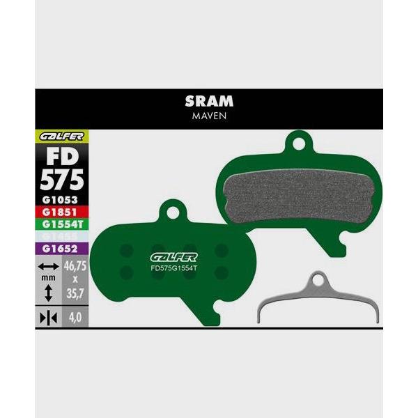 Galfer Pro Disc Brake Pads-SRAM Extra Large Maven-Steel-BRINK