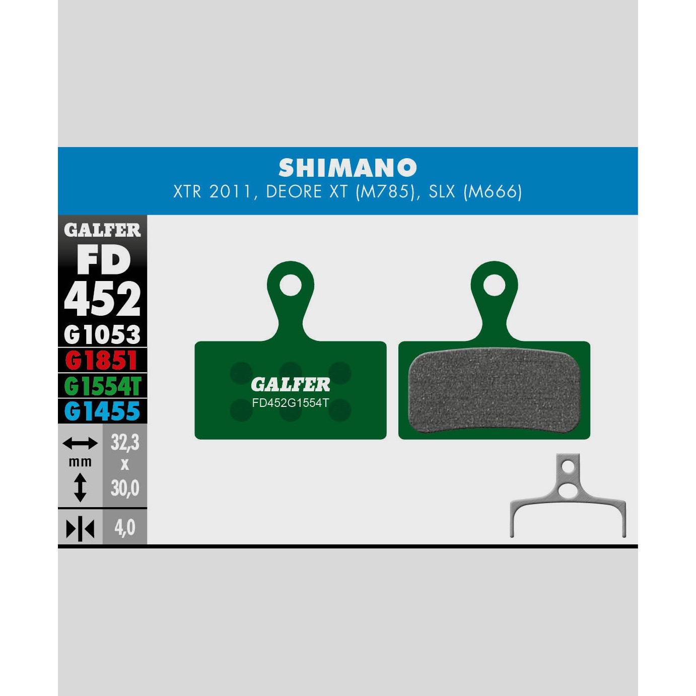 Galfer Pro Disc Brake Pads-Shimano XTR 2011 / Deore XT M785 / SLX M666-Steel-BRINK