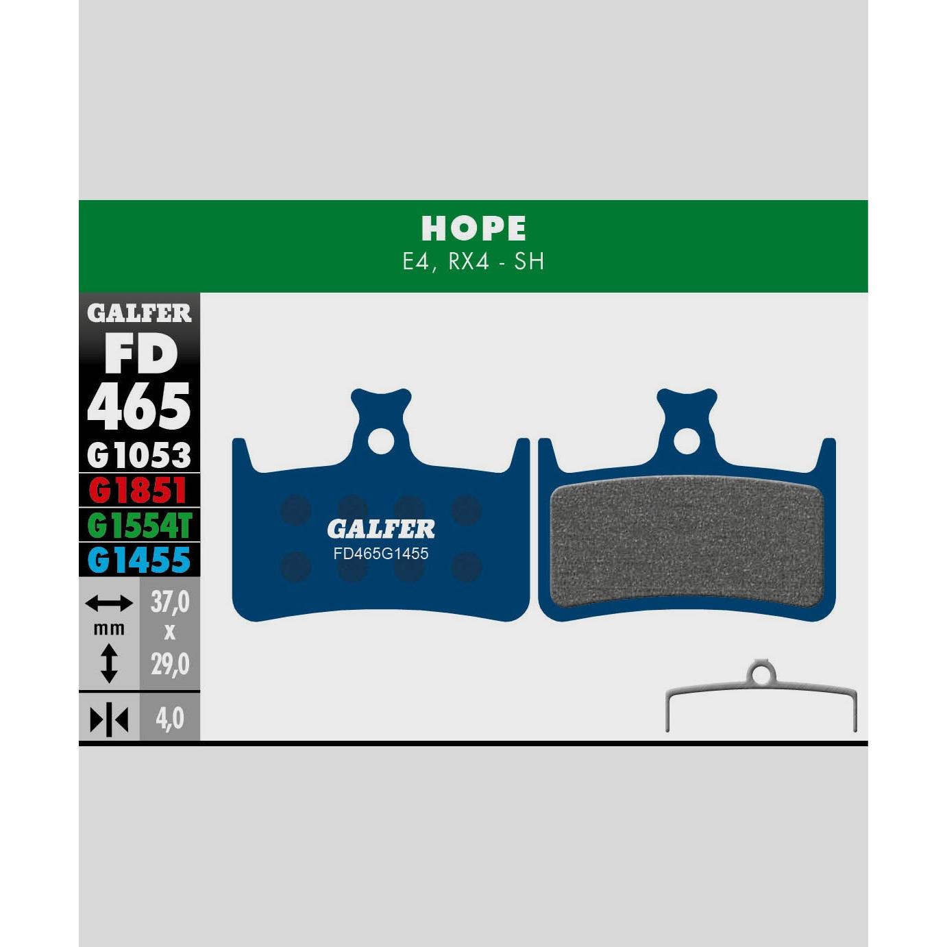 Galfer Road Disc Brake Pads-Hope E4-Steel-BRINK