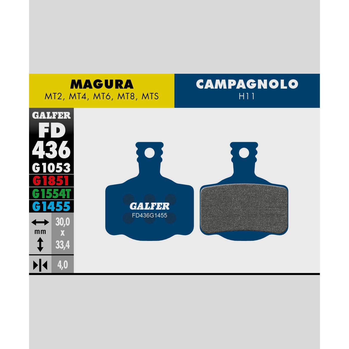 Galfer Road Disc Brake Pads-Magura MT2 / MT4 / MT6 / MT8-Steel-BRINK