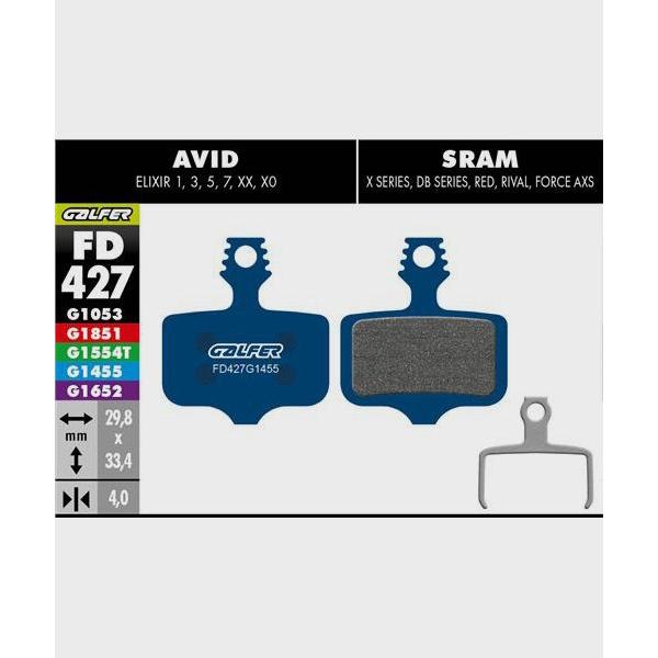 Galfer Road Disc Brake Pads-SRAM Medium Guide G2-Steel-BRINK