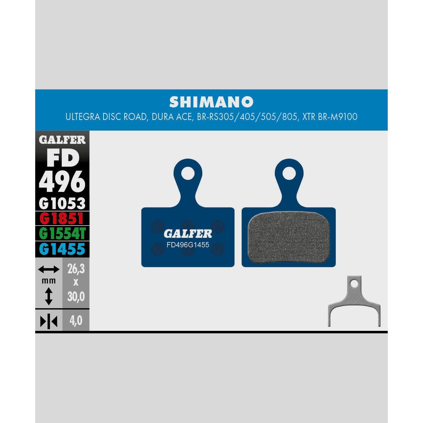 Galfer Road Disc Brake Pads-Shimano Ultegra / Dura Ace / XTR M9100-Steel-BRINK