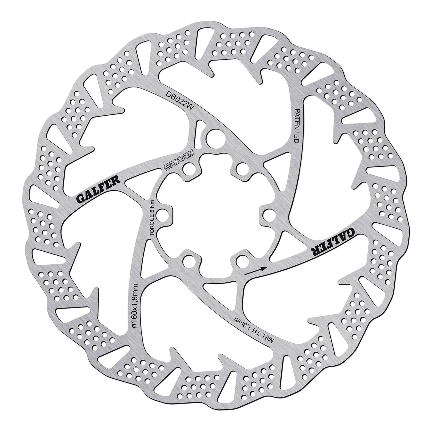 Galfer Shark Rotor-6 Bolt-160 x 1.8mm-BRINK