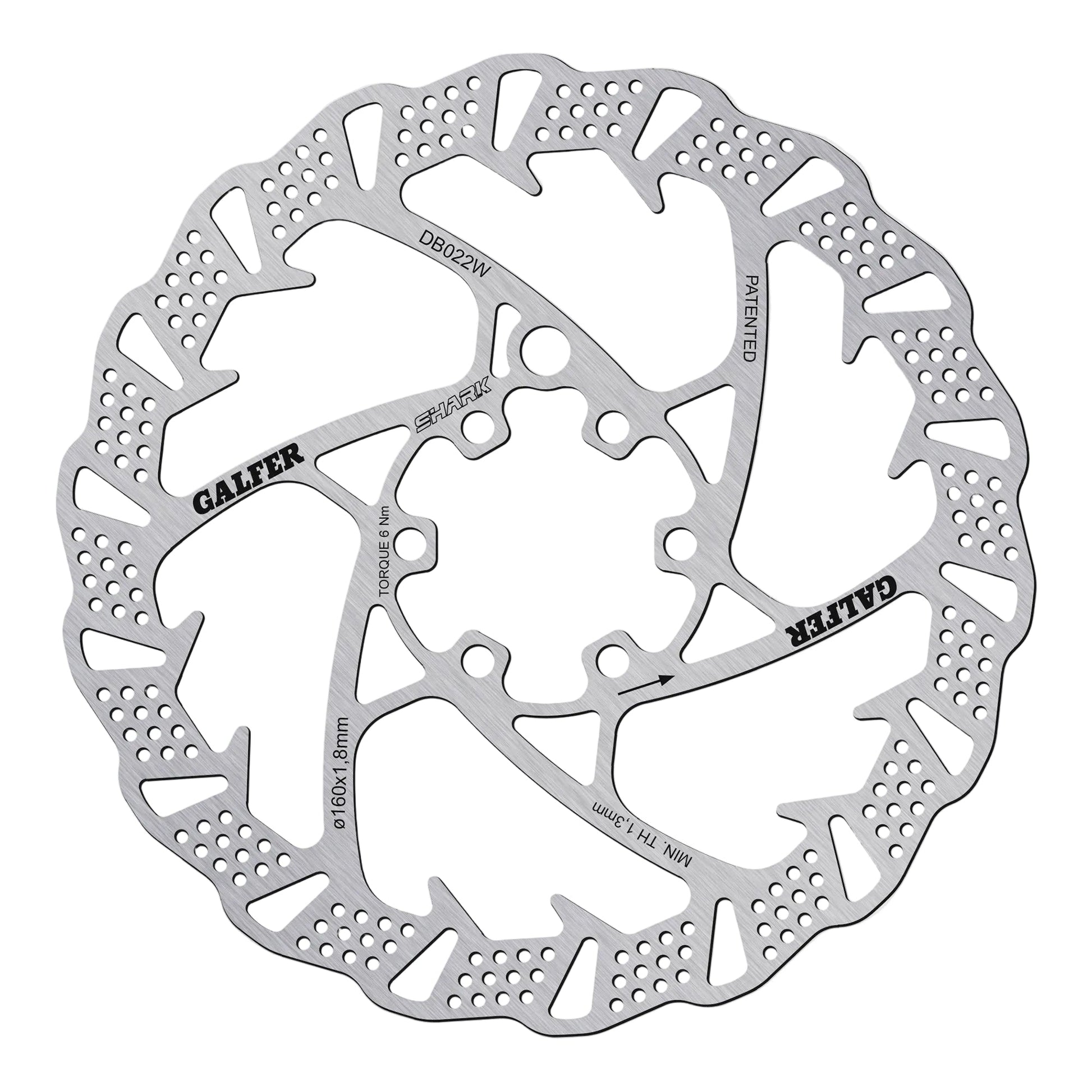 Galfer Shark Rotor-6 Bolt-160 x 1.8mm-BRINK