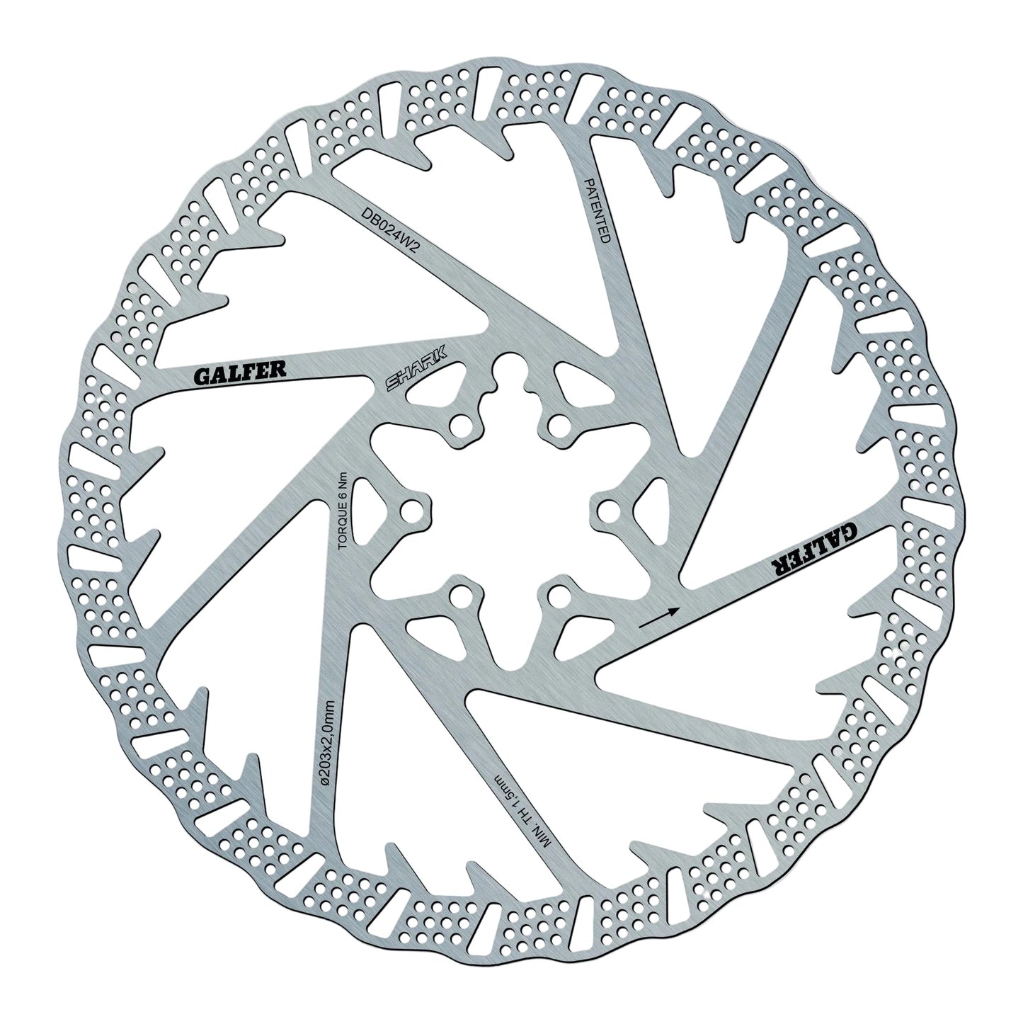 Galfer Shark Rotor-6 Bolt-203 x 2.0mm-BRINK