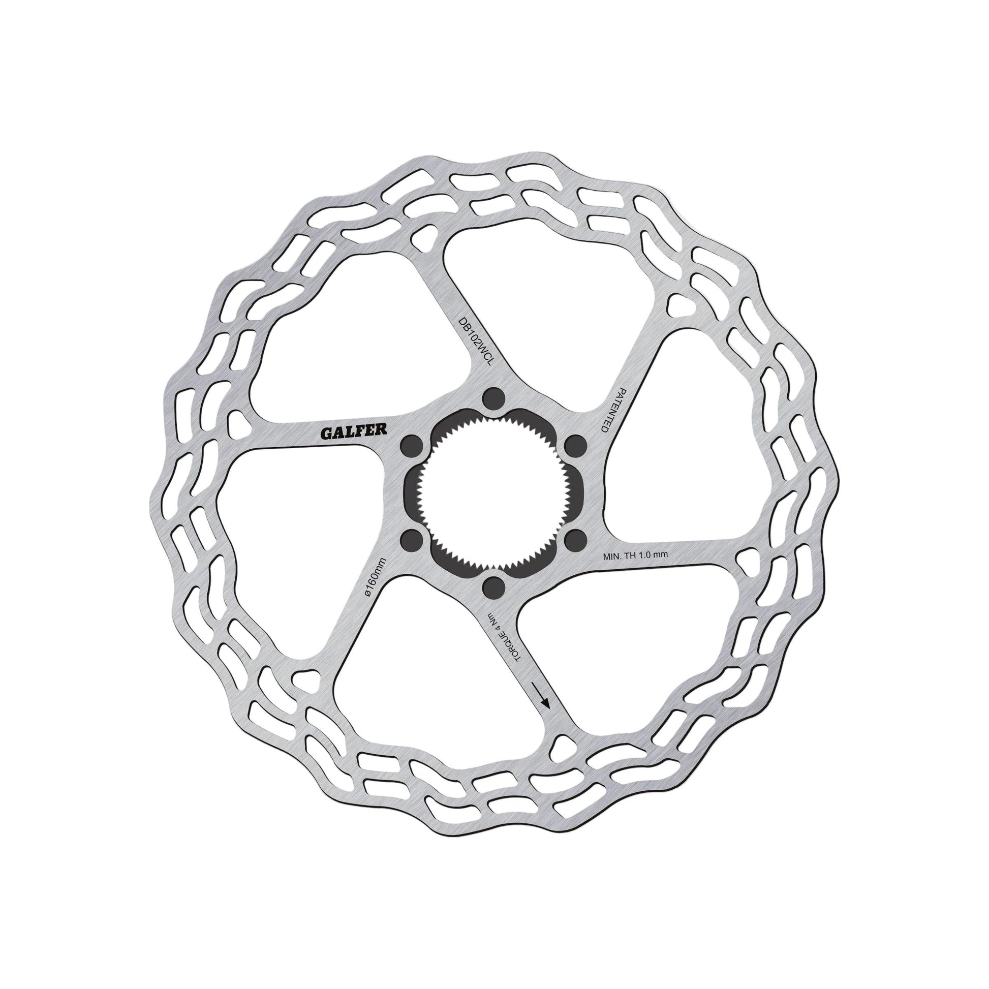 Galfer Wave Road Rotor-Centre Lock-160 x 1.8mm-BRINK