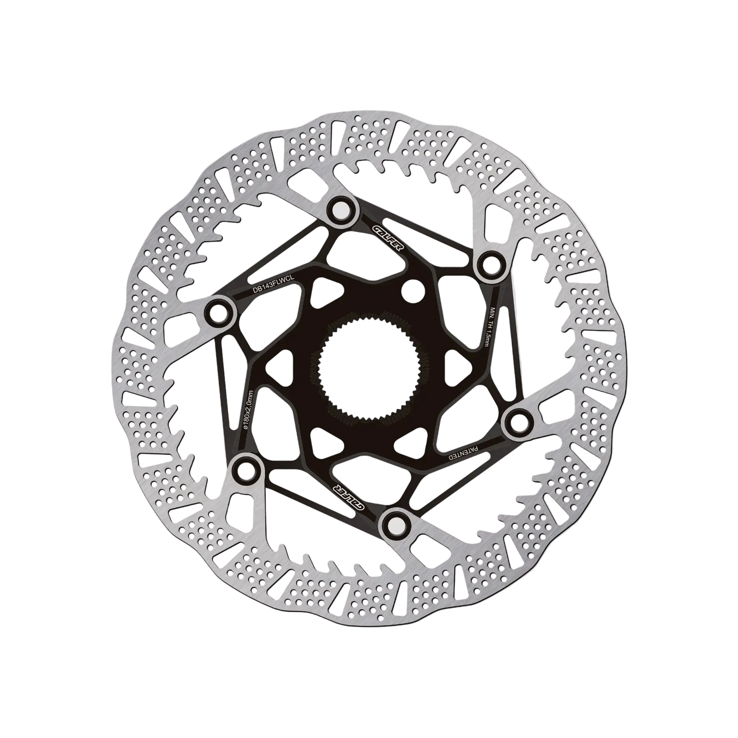 Disc brake rotor on a light gray background