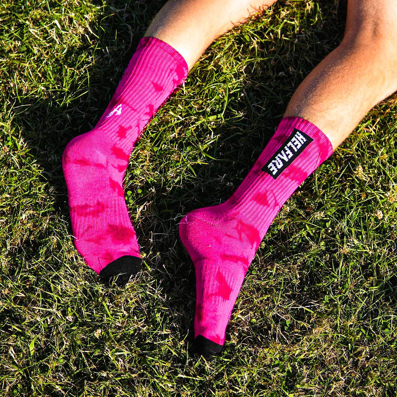 Helfare Box Logo socks-One Size-Pink I Think-BRINK