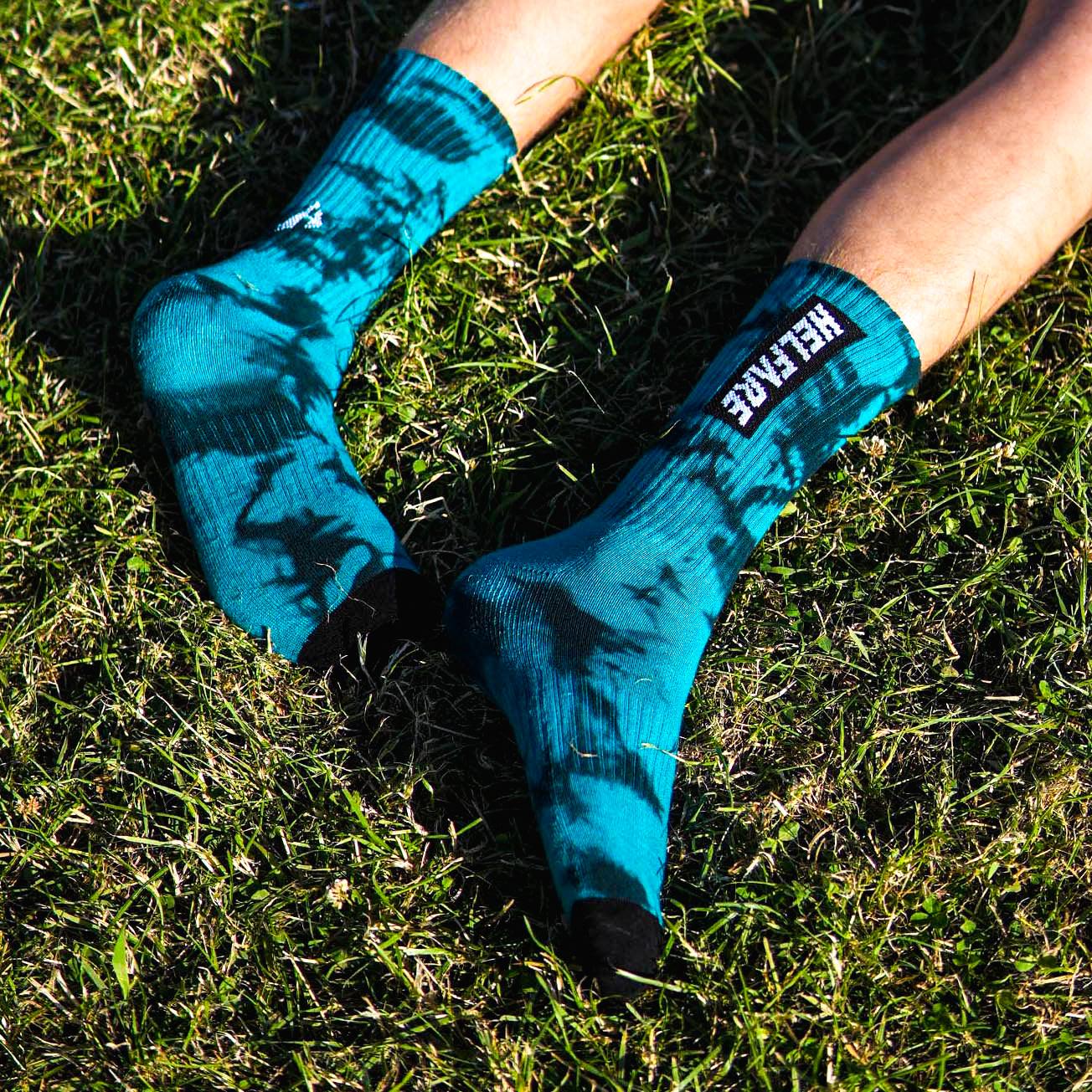 Helfare Box Logo socks-One Size-The Real Teal-BRINK