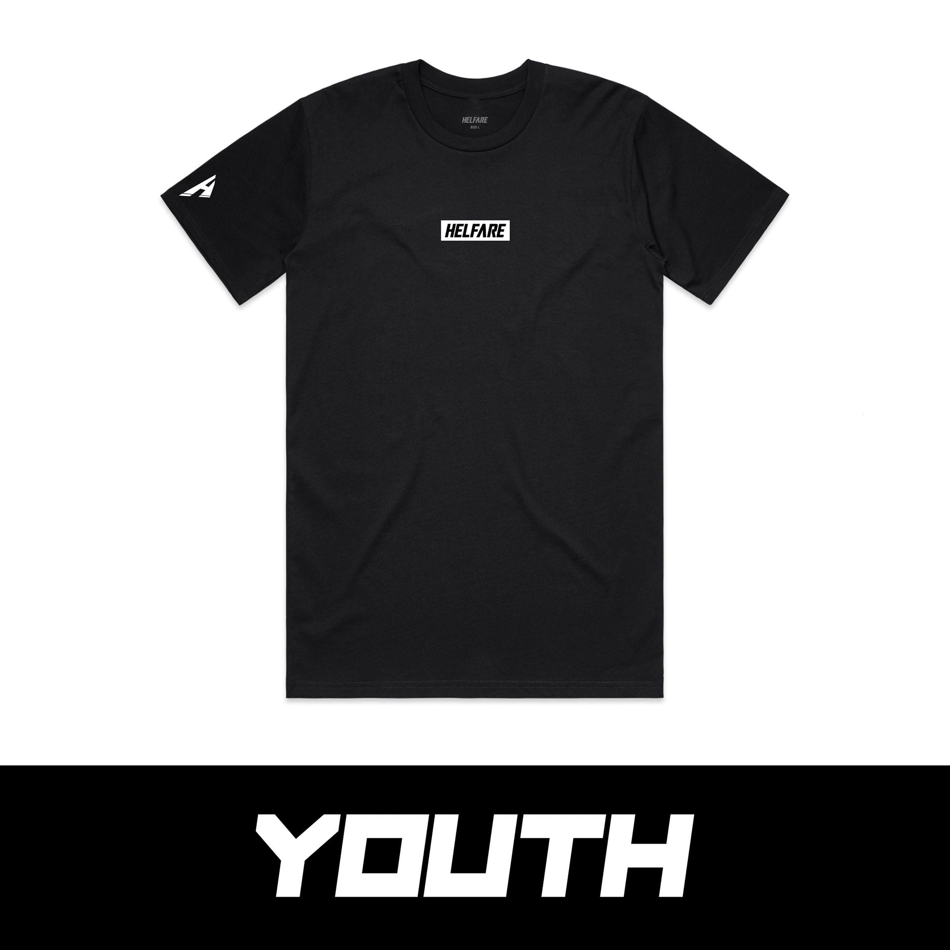 Helfare Youth Stamp Tee-Y-S-Black-BRINK