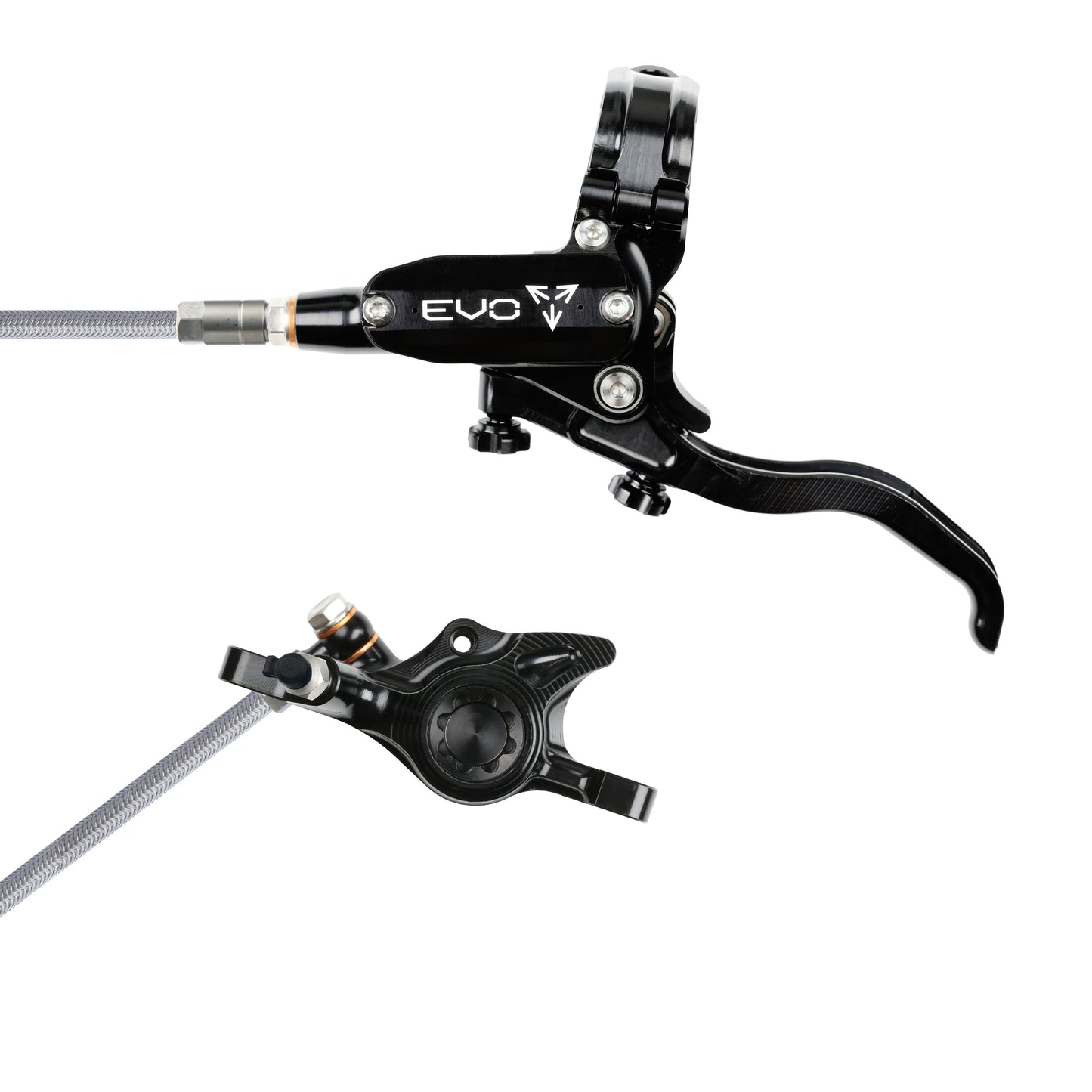 Hope EVO X2 Disc Brake-Left-Black / Black-Braided-BRINK